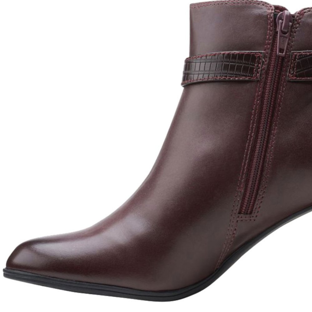 CLARKS ALANYA JUNO LEATHER ANKLE BOOTIE NWT - Picture 5 of 12